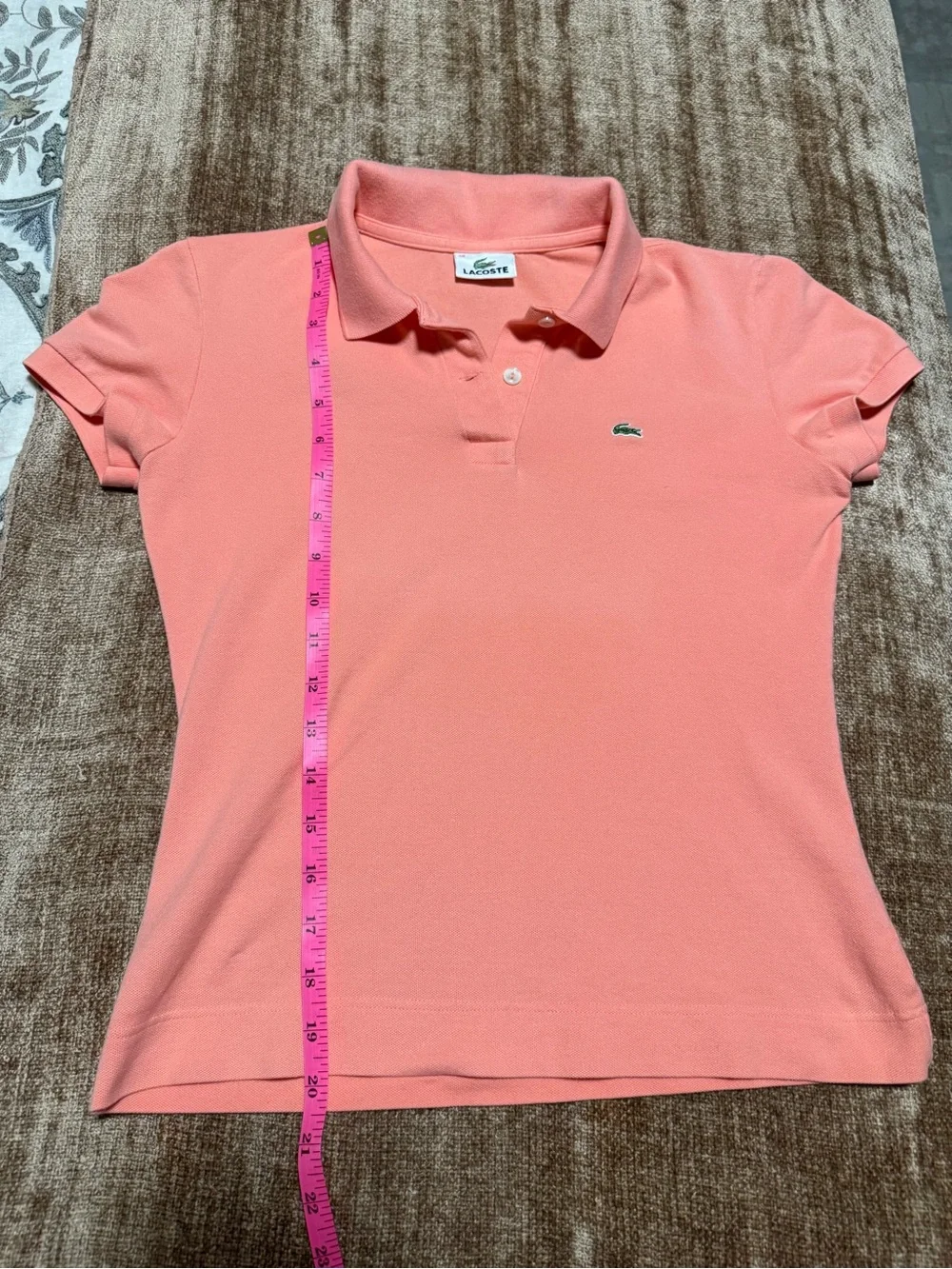 Lacoste Women’s Coral Pink Short-Sleeve Polo